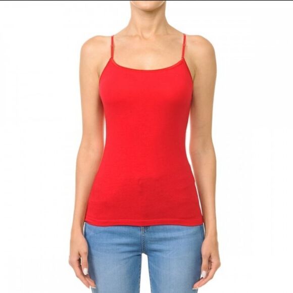 AMBIANCE 3PK TANK TOPS WOMEN’S BASIC SOLID CAMISOLE ADJUSTABLE SPAGHETTI STRAP - Picture 1 of 16